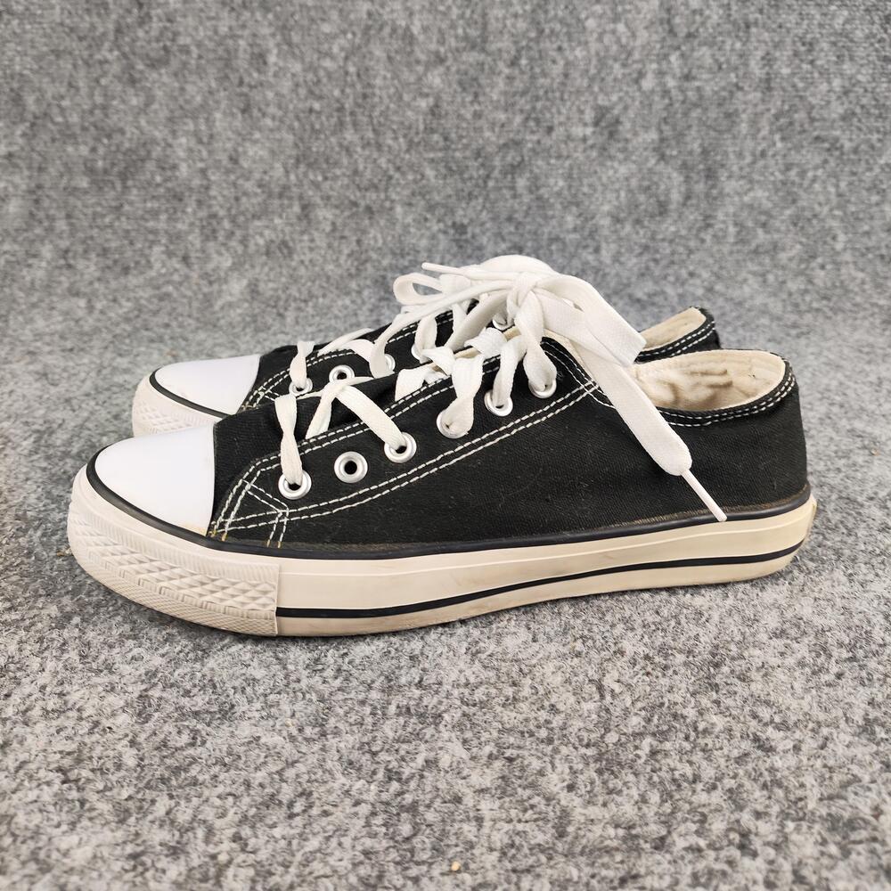 All Sport Shoes Mens Size 7 Black Canvas Lace Up Low Top Casual Sneakers